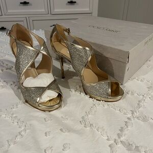 Jimmy Choo Silver Strappy Heels